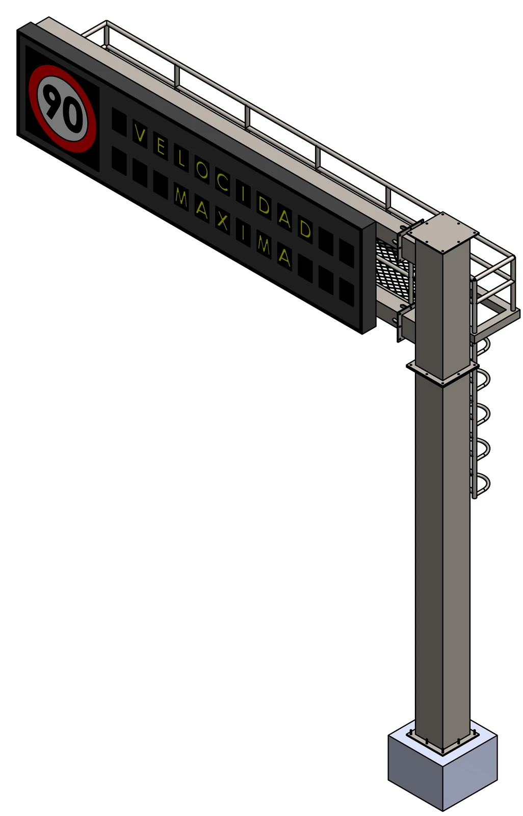 Estructura tipo Banderola para PMV — EST-PMV-B